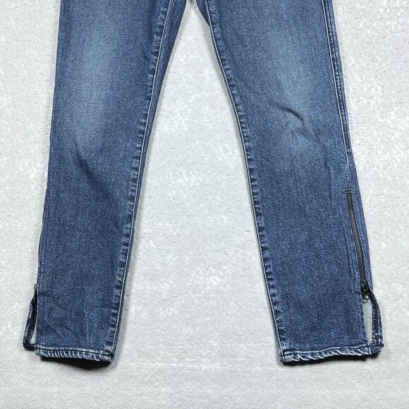 3x1 NYC Jeans Womens Size 27 Blue Kink Ankle Zip High Rise Ground Split Zipper - Picture 4 of 12